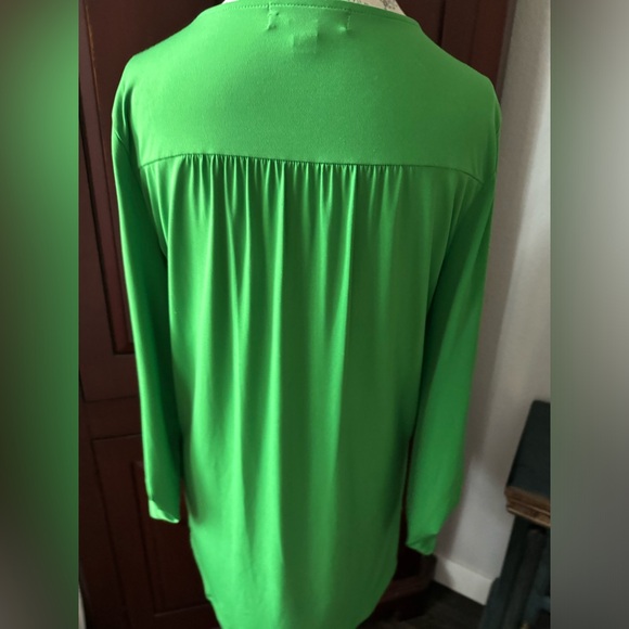NWOT Michael Kors Green Medium 3/4 Sleeve Shirt - Picture 13 of 13
